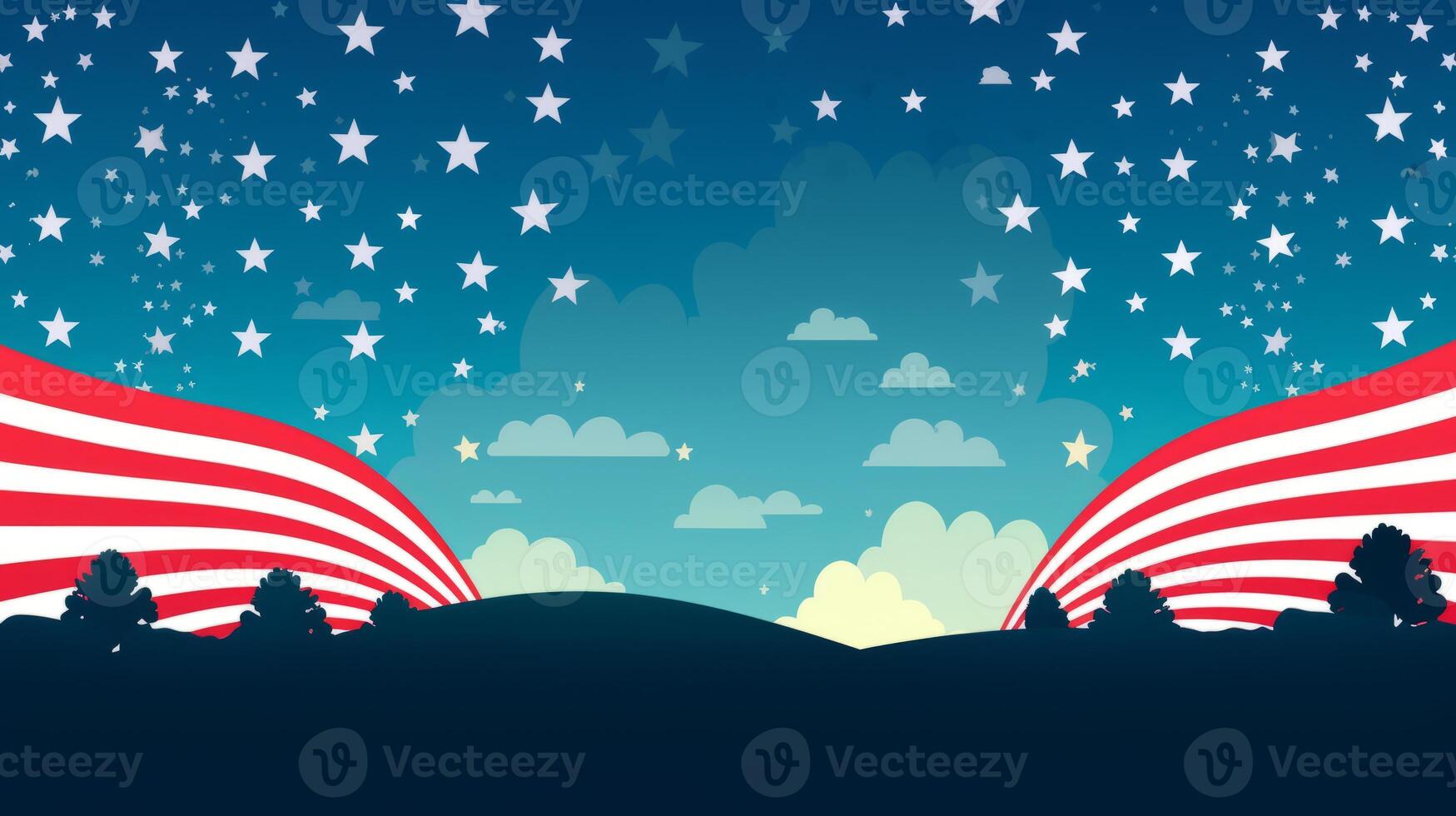4th of July Minimalist Background photo
