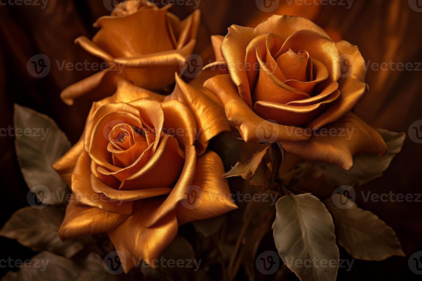 Bronze Roses Texture Background photo