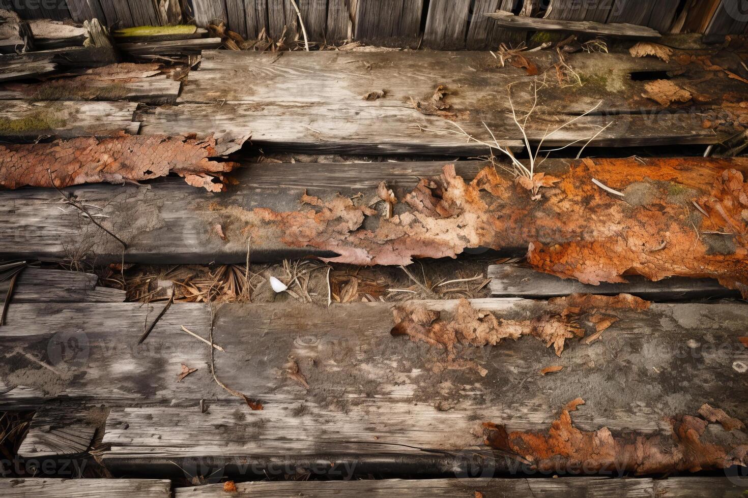 Deteriorated Wooden Planks Background photo
