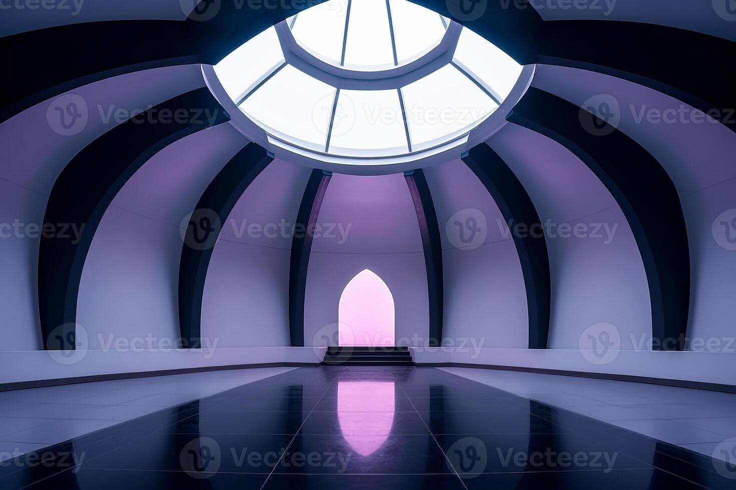 Glowing Otherwordly Architecture Design Photo