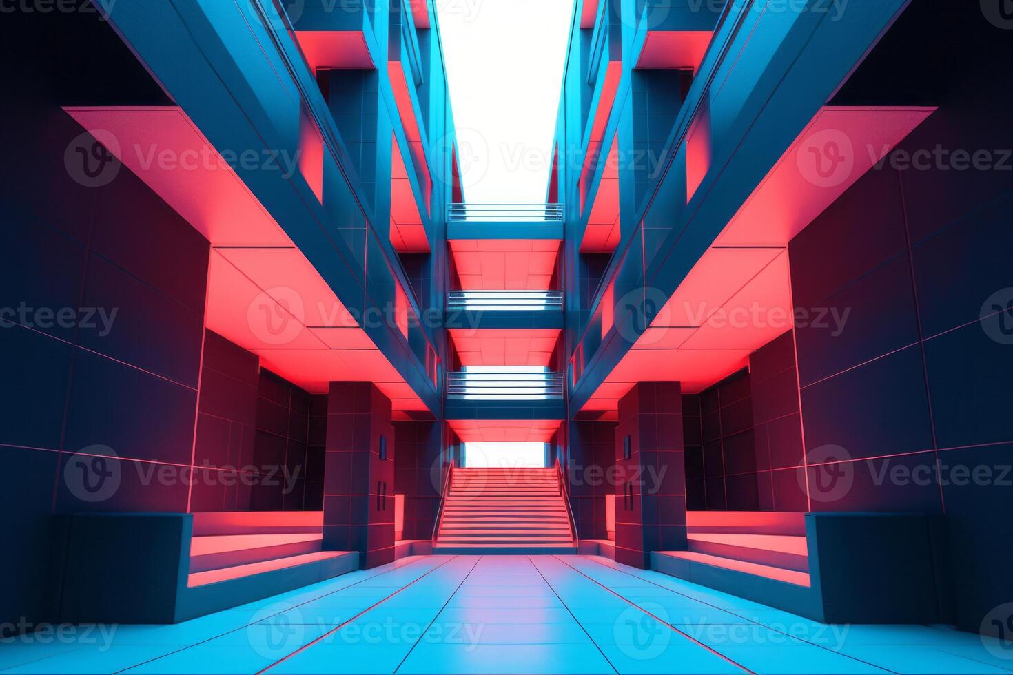 Glowing Otherwordly Architecture Design Photo