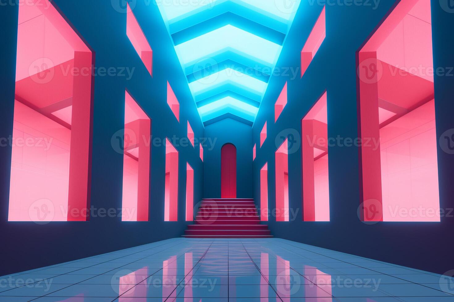Glowing Otherwordly Architecture Design Photo