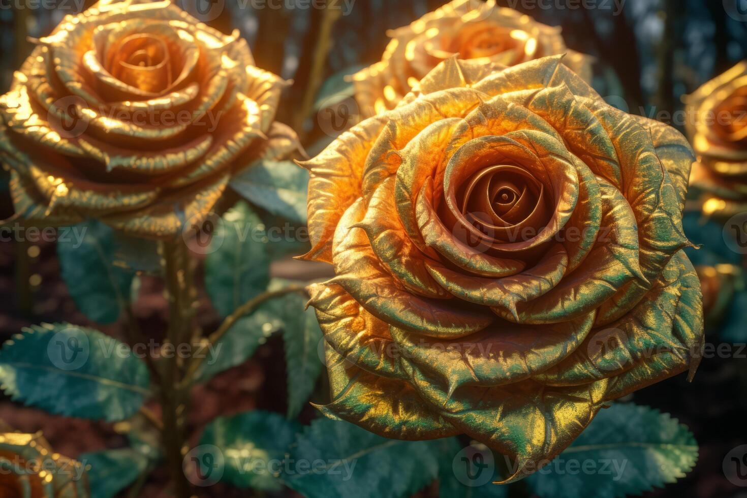 Golden Roses Texture Backgroud photo