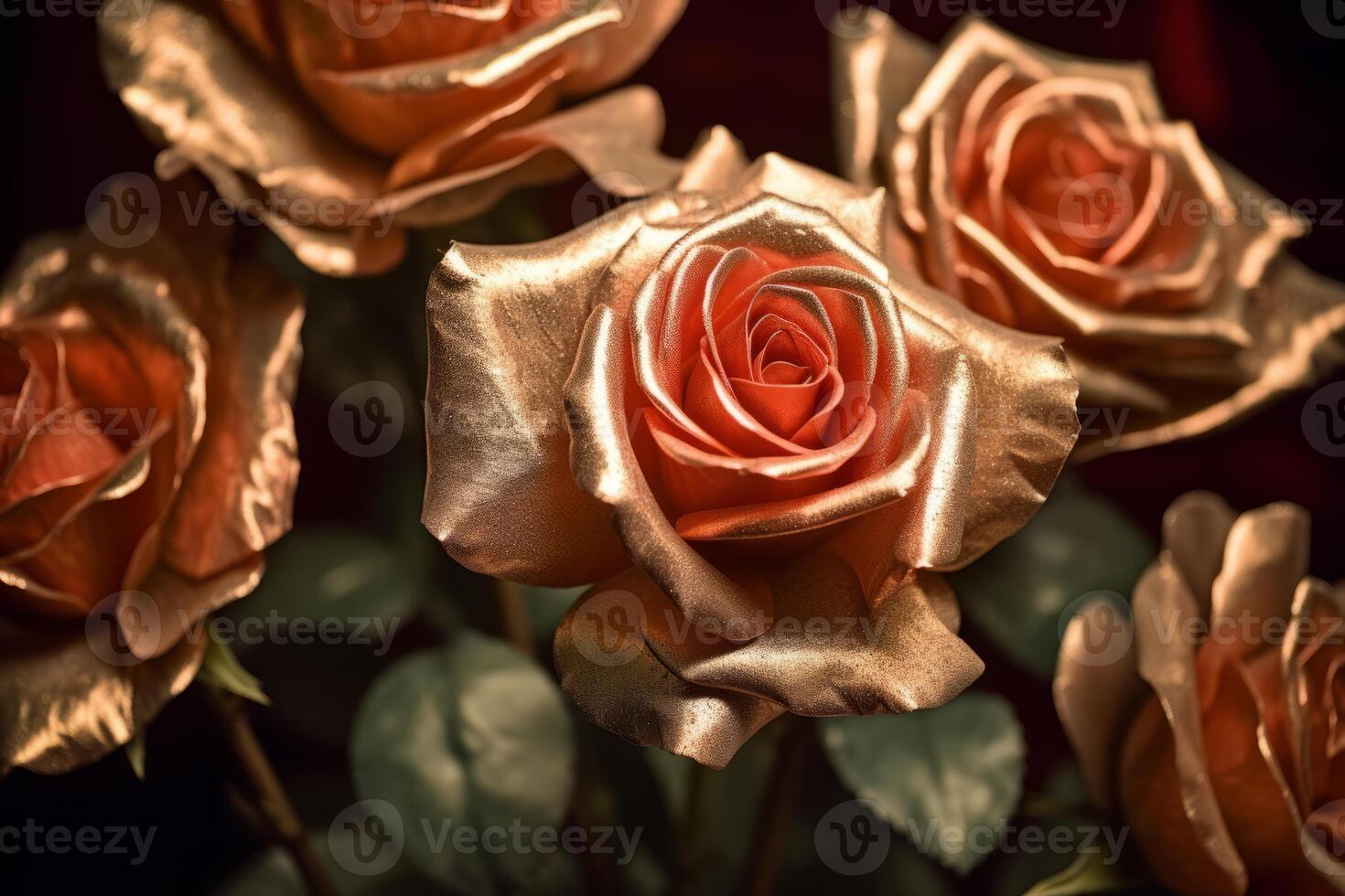 Golden Roses Texture Backgroud photo