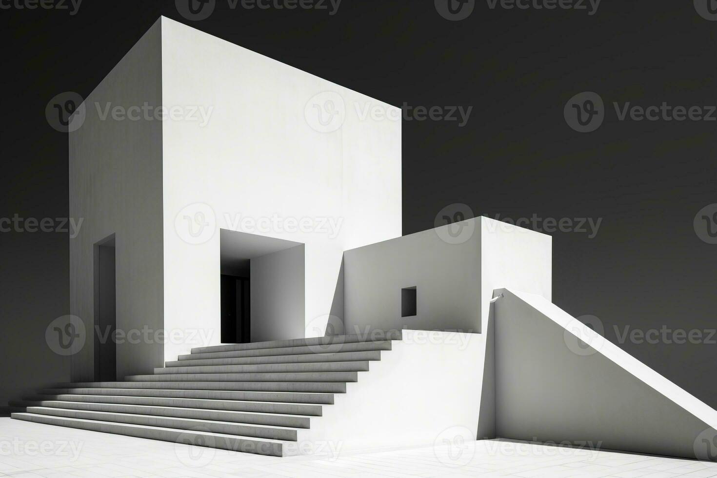 Otherworldly Minimalist Architecture Design Photo Generative AI