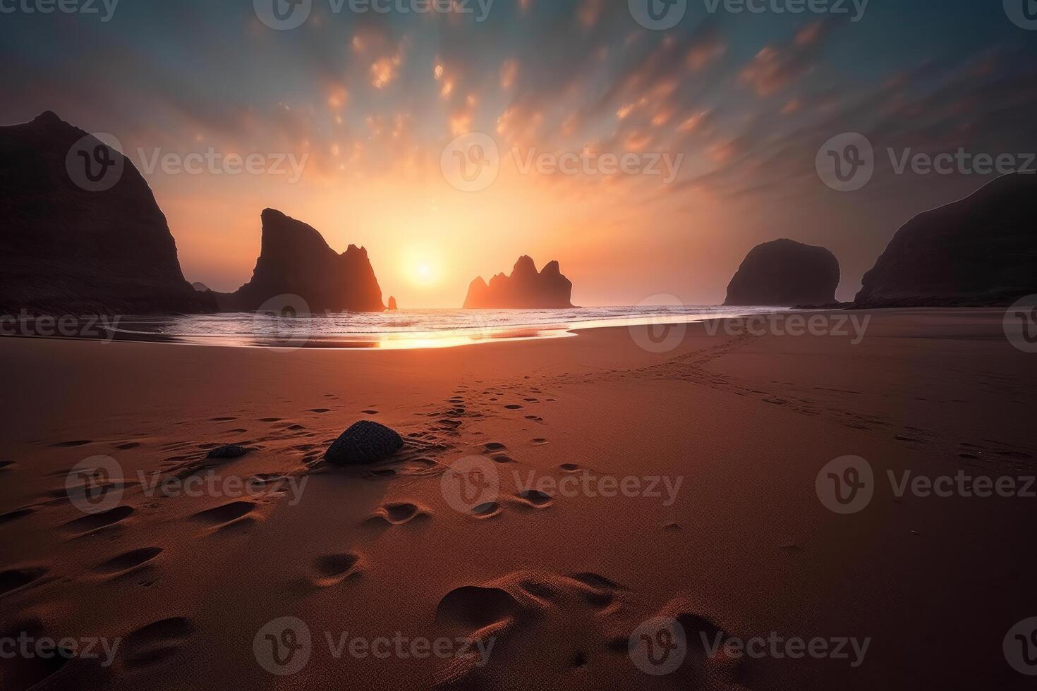 Otherwordly Scenic Beachscape photo
