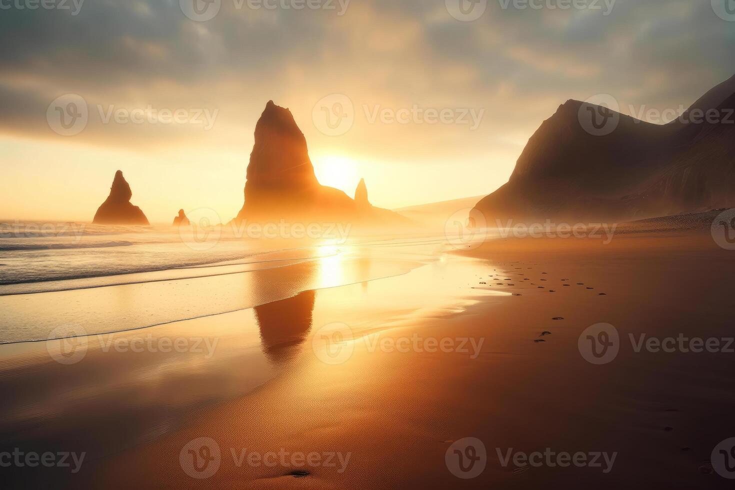 Otherwordly Scenic Beachscape photo