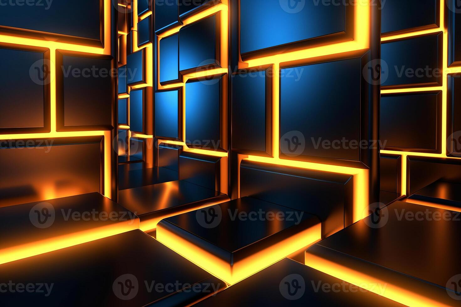 Sleek Modern Geometric Glowing Shapes Outline Background photo