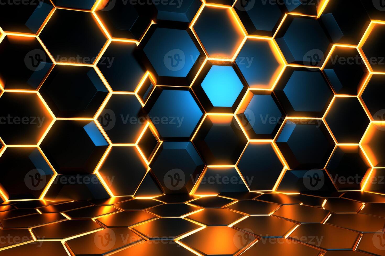 Sleek Modern Geometric Glowing Shapes Outline Background photo