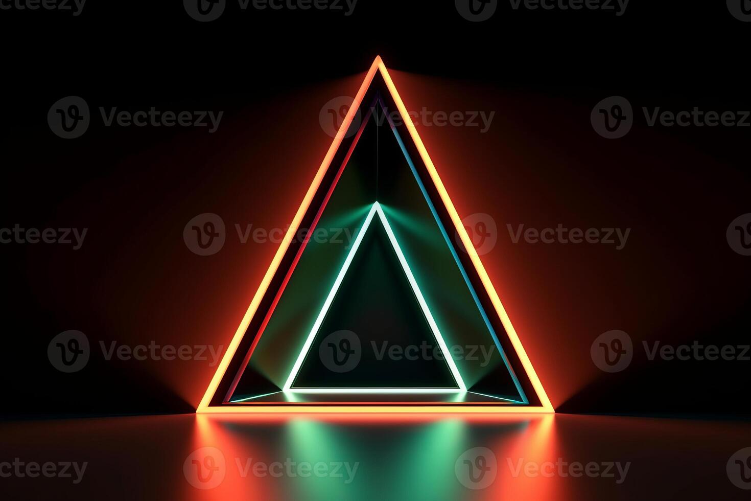 Sleek Modern Geometric Glowing Shapes Outline Background photo