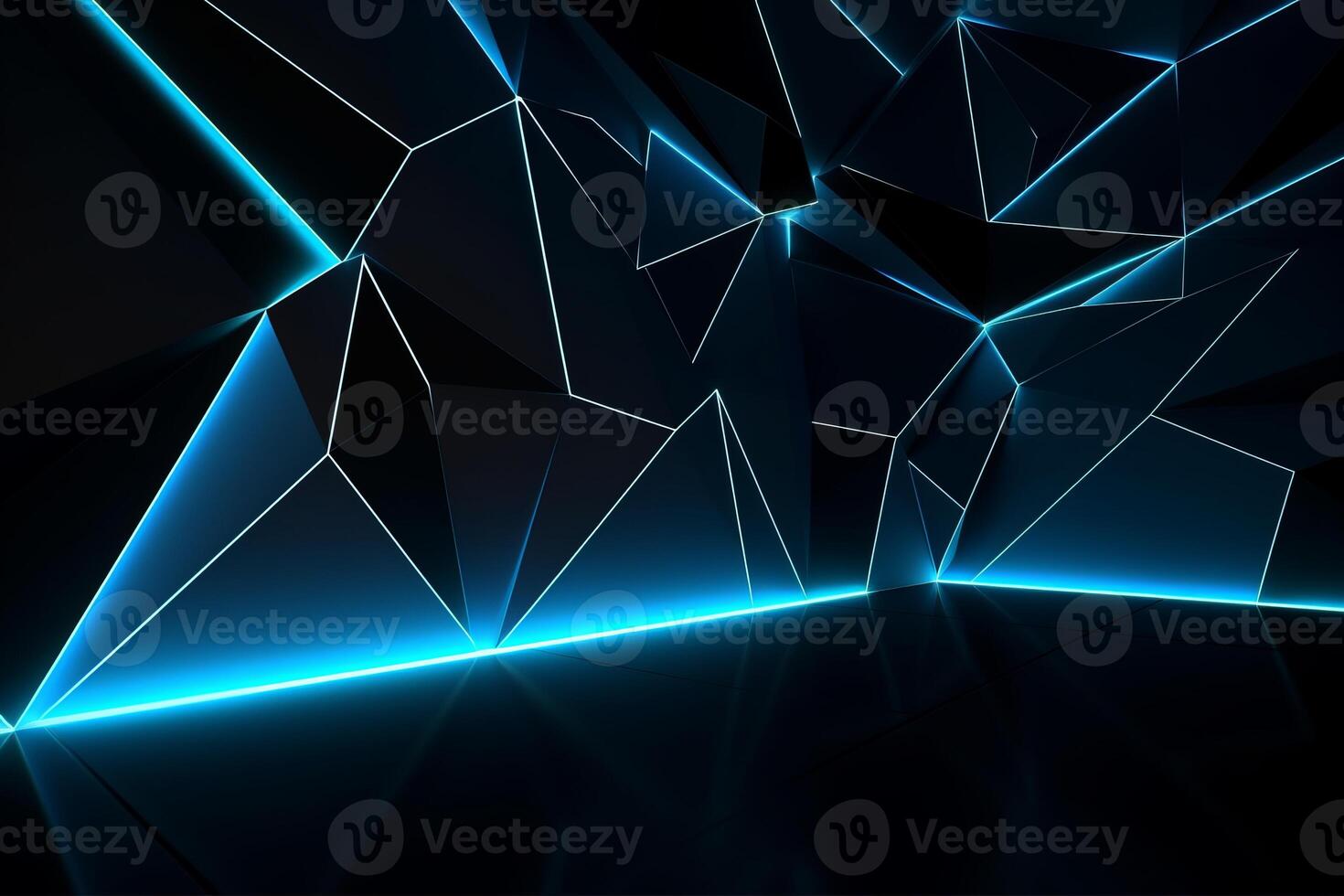 Sleek Modern Geometric Glowing Shapes Outline Background photo