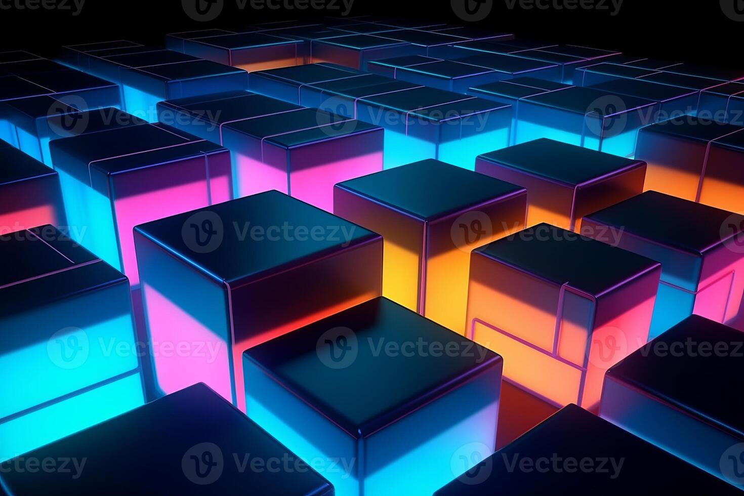 Sleek Modern Geometric Glowing Shapes Outline Background photo