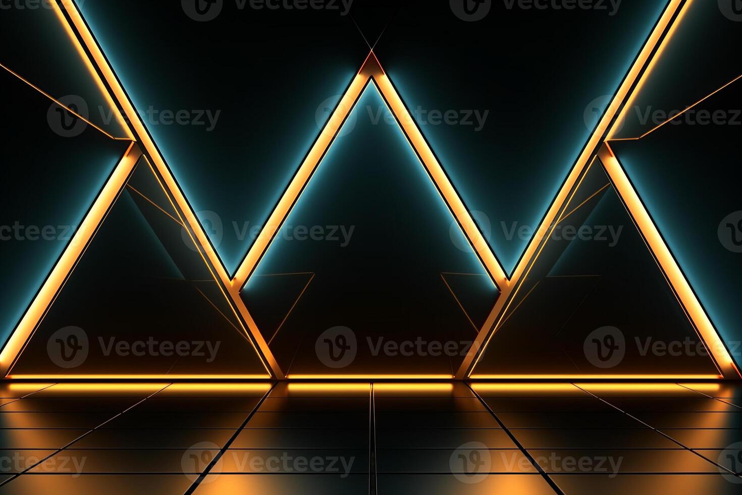 Sleek Modern Geometric Glowing Shapes Outline Background photo
