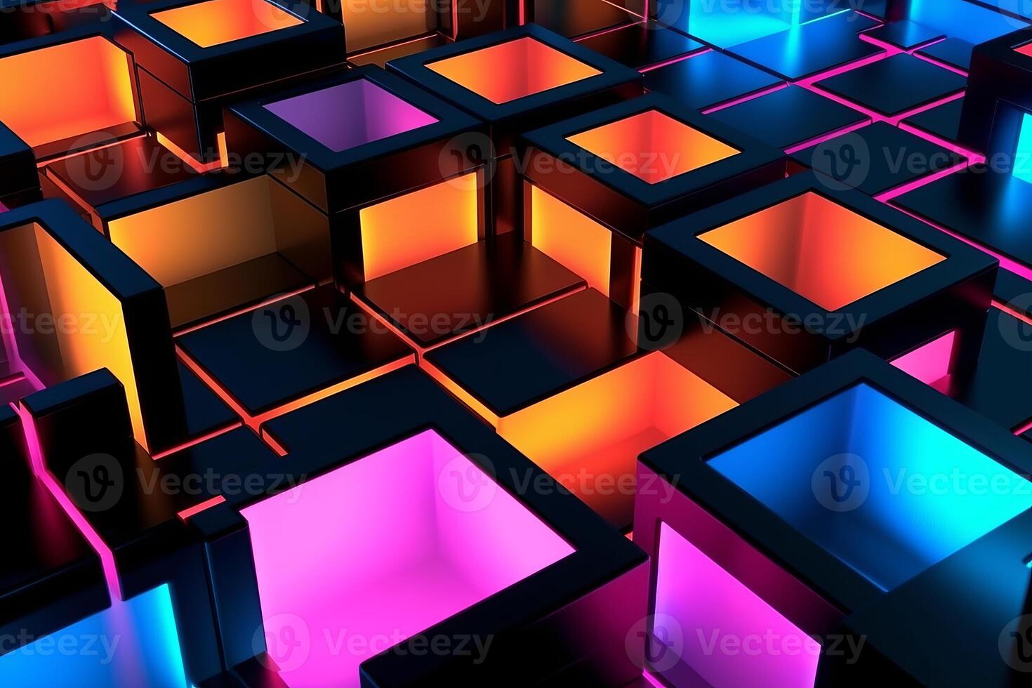 Sleek Modern Geometric Glowing Shapes Outline Background photo