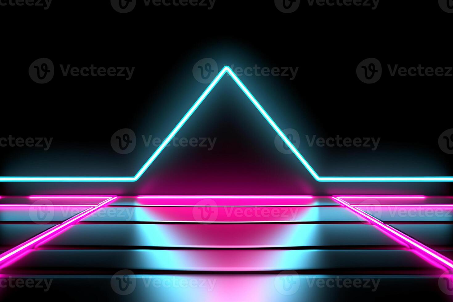 Sleek Modern Geometric Glowing Shapes Outline Background photo