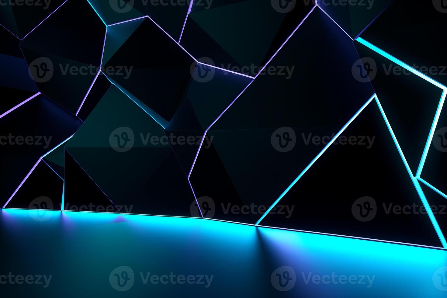 Sleek Modern Geometric Glowing Shapes Outline Background photo