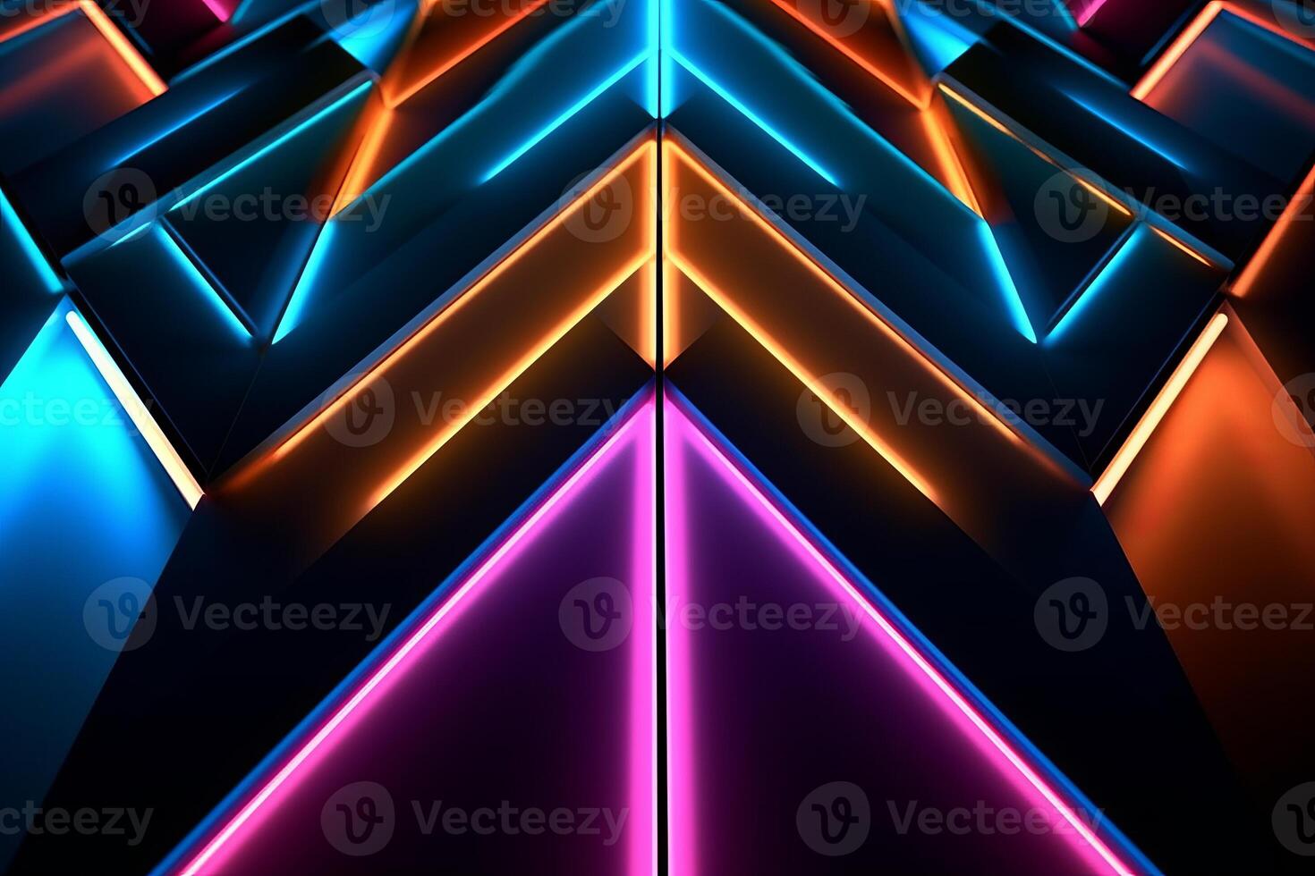 Sleek Modern Geometric Glowing Shapes Outline Background photo