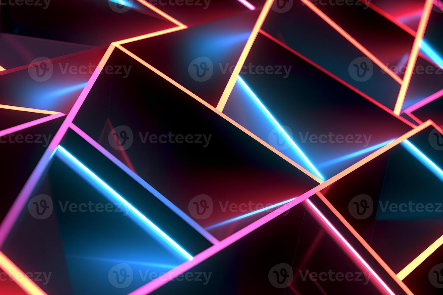 Sleek Modern Geometric Glowing Shapes Outline Background photo