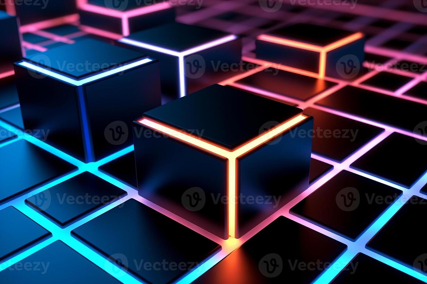 Sleek Modern Geometric Glowing Shapes Outline Background photo