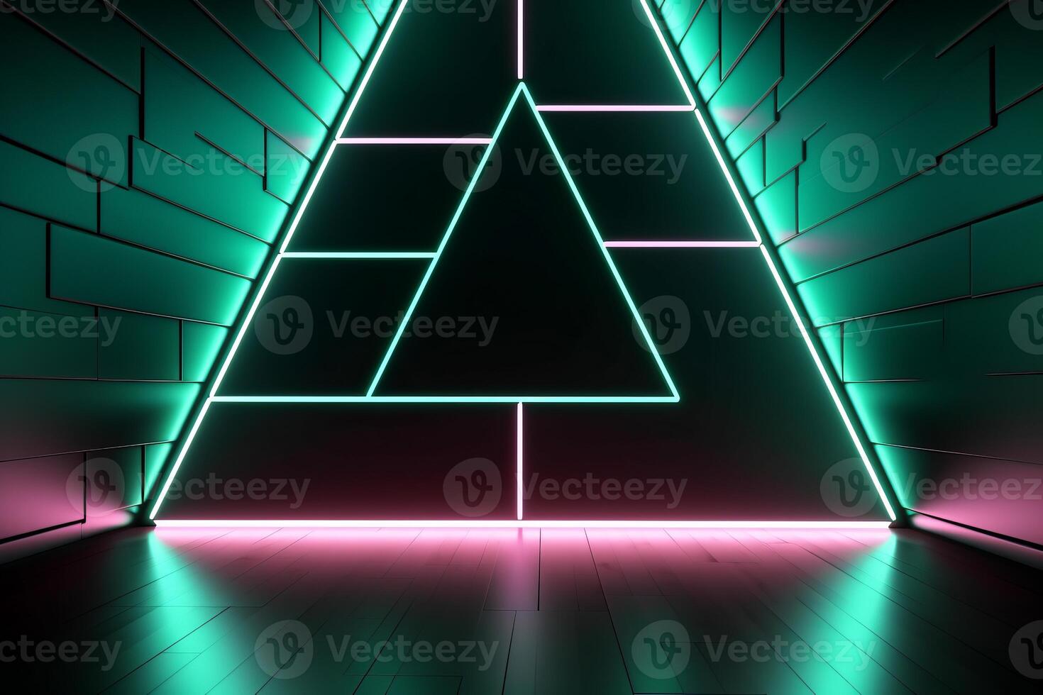 Sleek Modern Geometric Glowing Shapes Outline Background photo