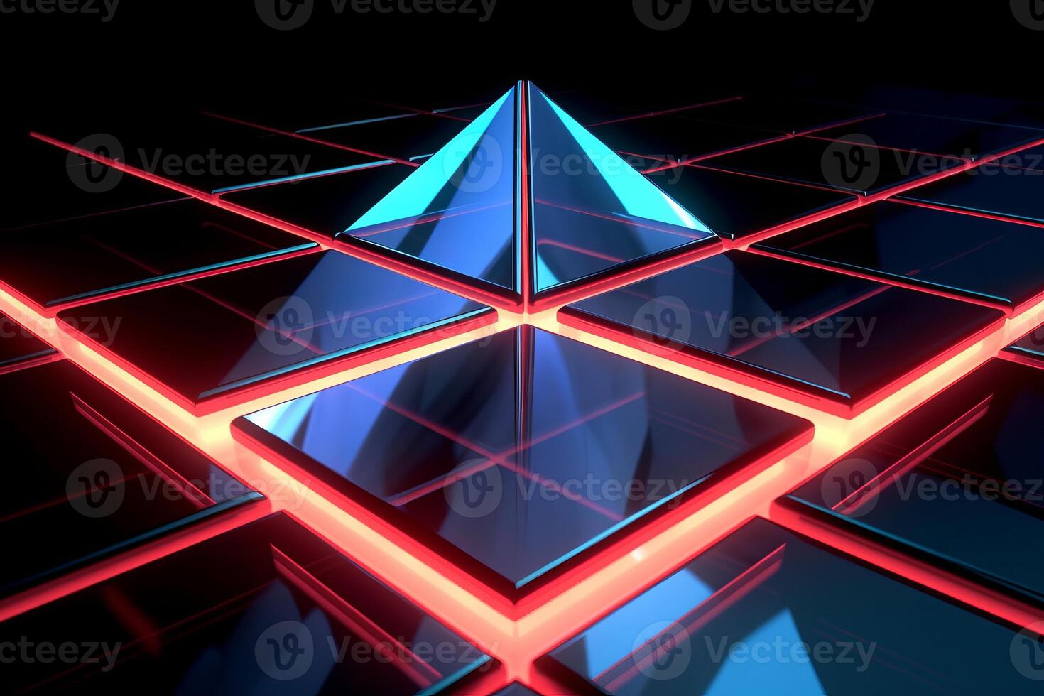 Sleek Modern Geometric Glowing Shapes Outline Background photo