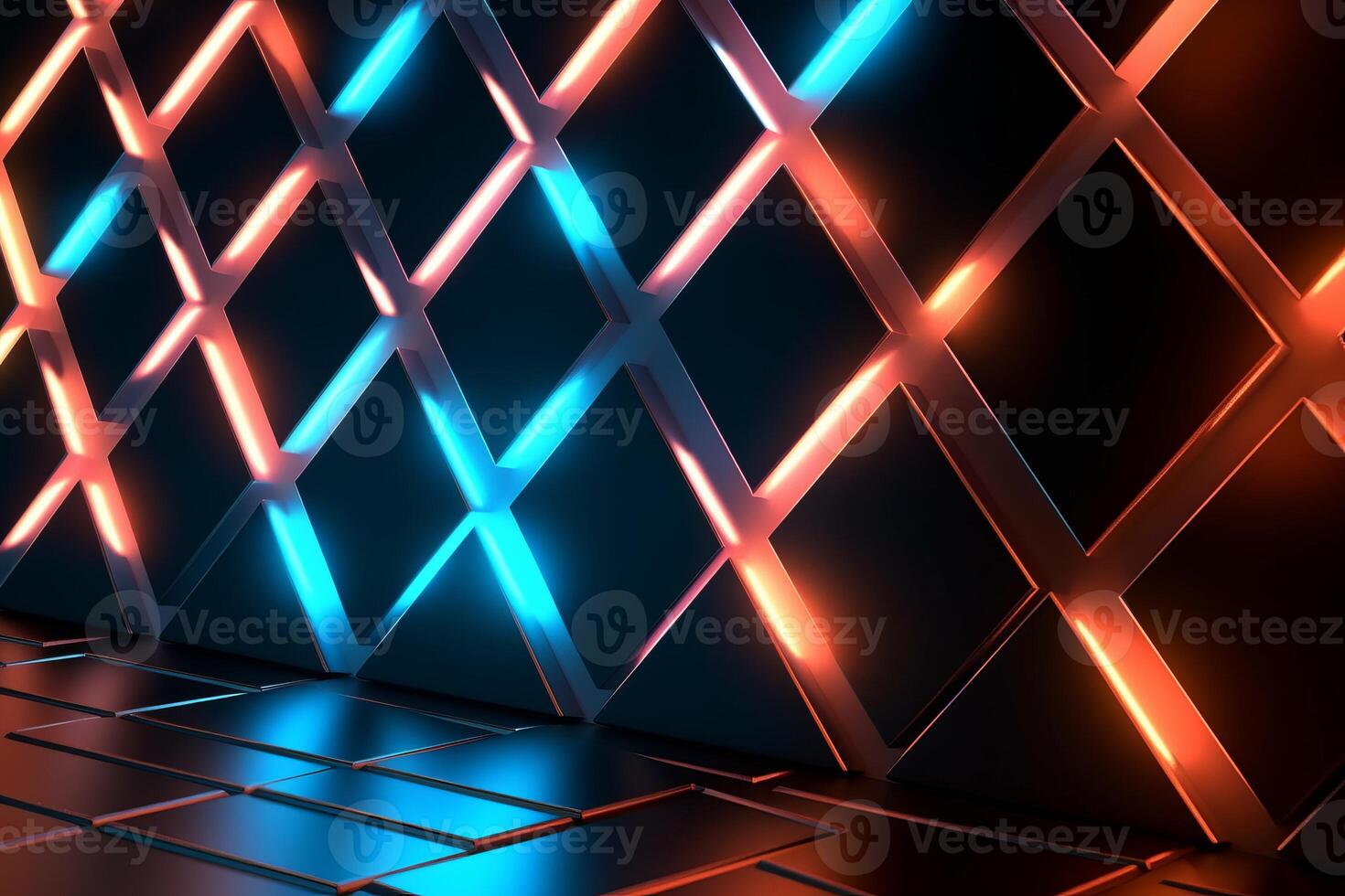 Sleek Modern Geometric Glowing Shapes Outline Background photo