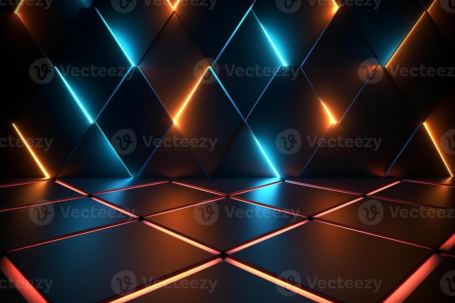 Sleek Modern Geometric Glowing Shapes Outline Background photo