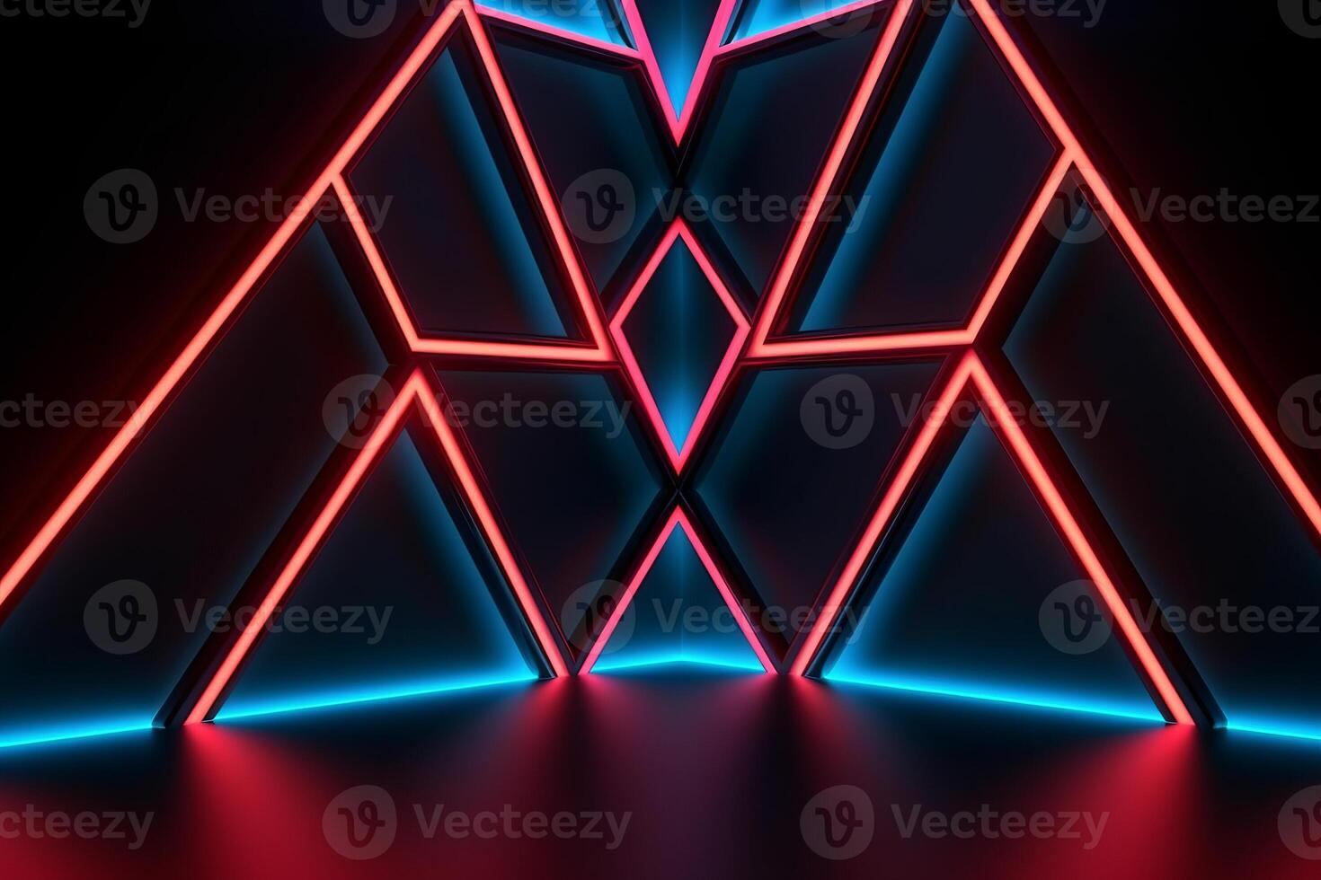 Sleek Modern Geometric Glowing Shapes Outline Background photo