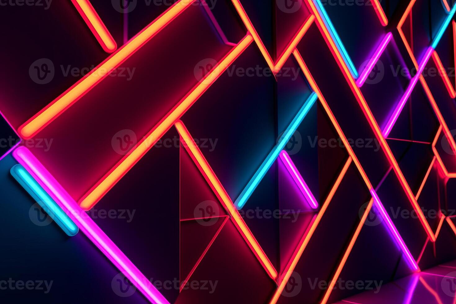 Sleek Modern Geometric Glowing Shapes Outline Background photo