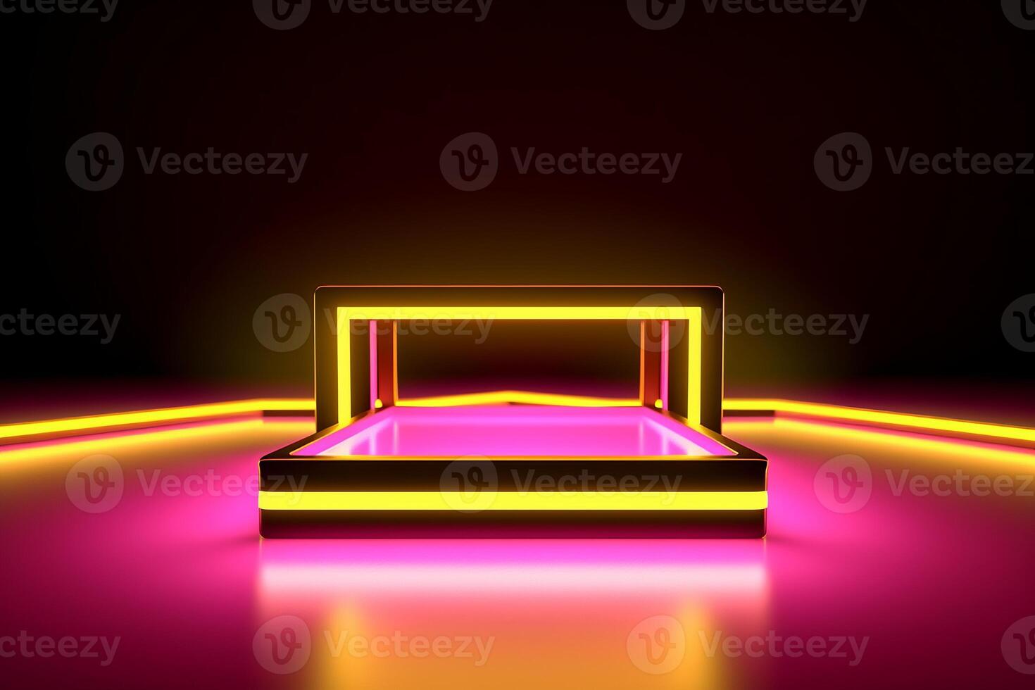 Sleek Modern Geometric Glowing Shapes Outline Background photo