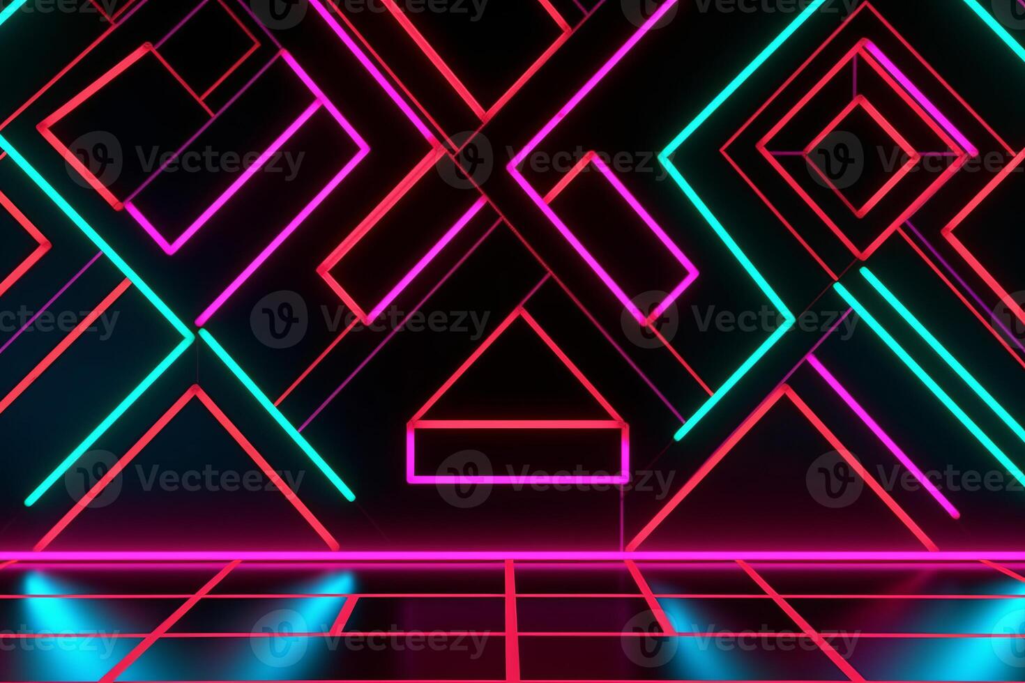 Sleek Modern Geometric Glowing Shapes Outline Background photo