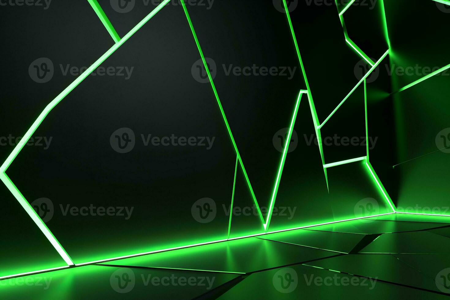 Sleek Modern Geometric Glowing Shapes Outline Background Generative AI photo