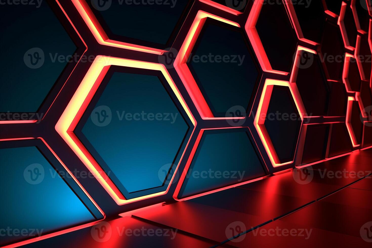 Sleek Modern Geometric Glowing Shapes Outline Background photo