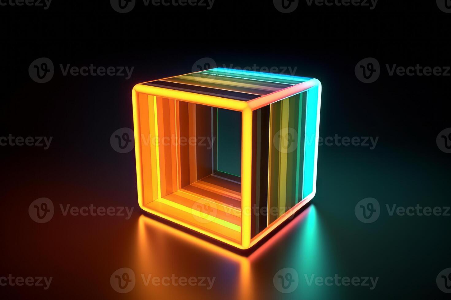 Sleek Modern Geometric Glowing Shapes Outline Background photo