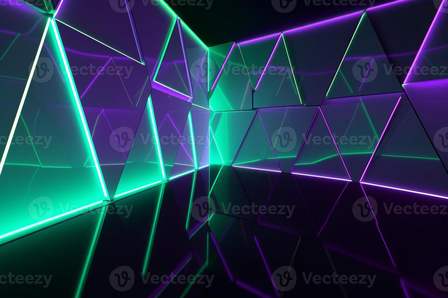 Sleek Modern Geometric Glowing Shapes Outline Background photo