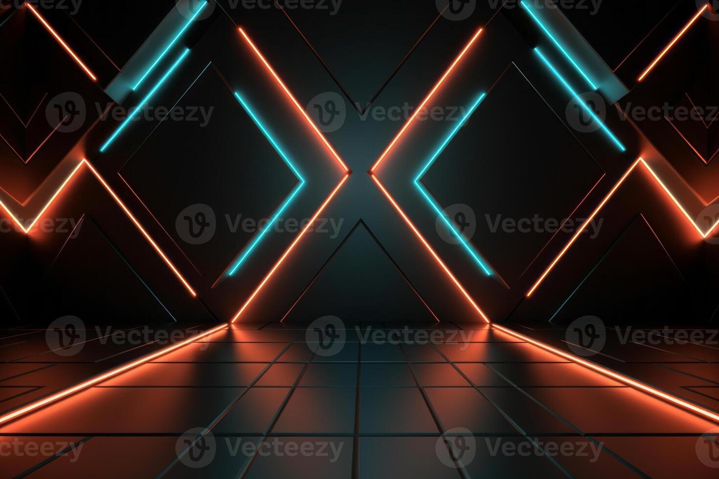 Sleek Modern Geometric Glowing Shapes Outline Background photo