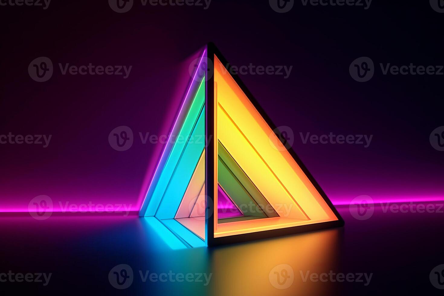 Sleek Modern Geometric Glowing Shapes Outline Background photo