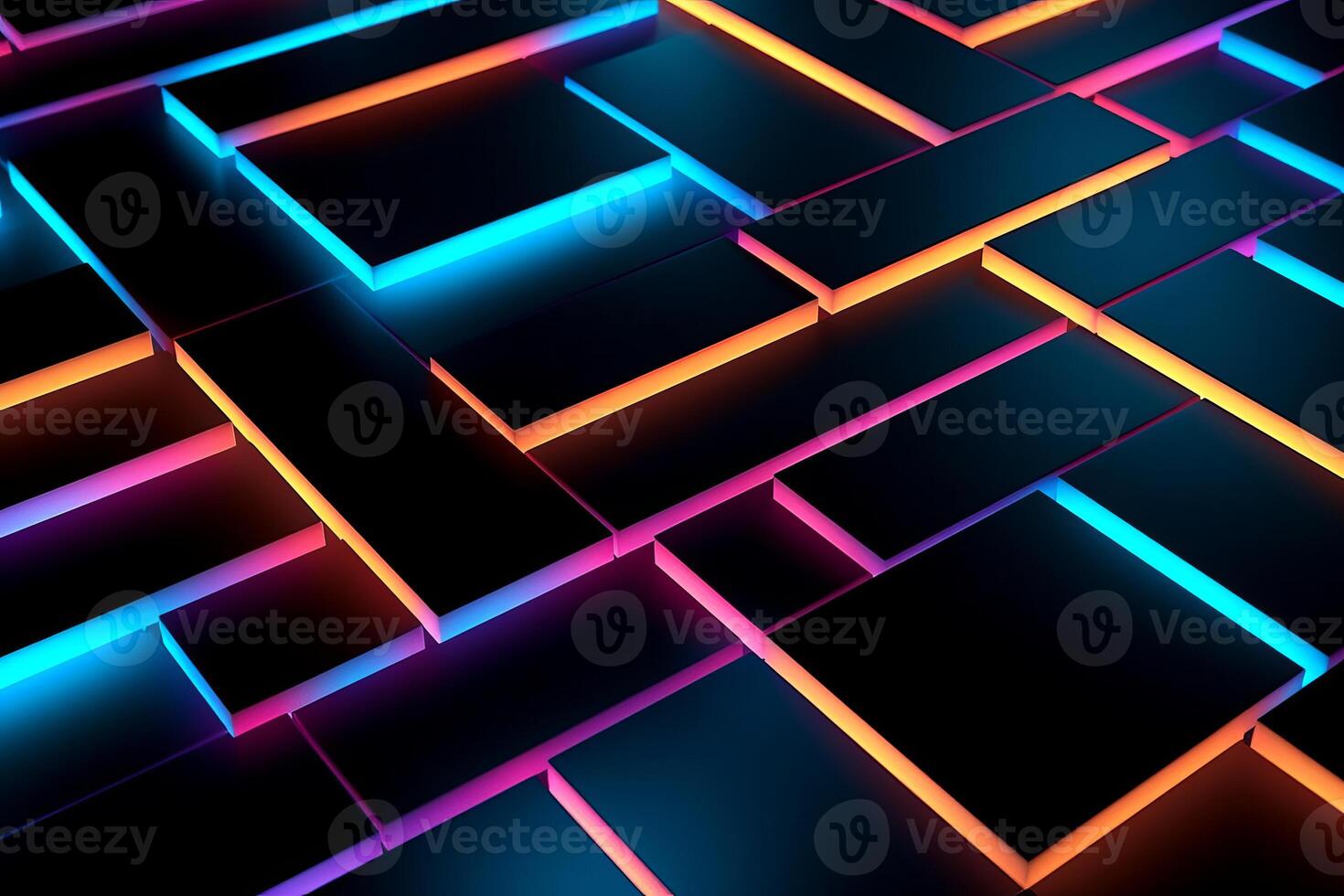 Sleek Modern Geometric Glowing Shapes Outline Background photo
