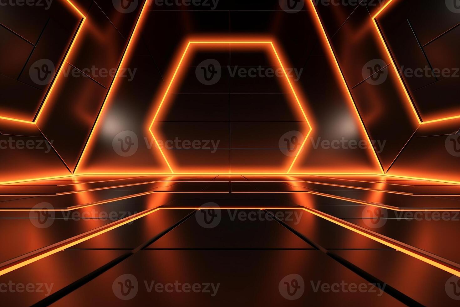 Sleek Modern Geometric Glowing Shapes Outline Background photo