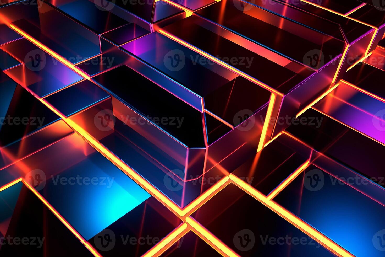 Sleek Modern Geometric Glowing Shapes Outline Background photo
