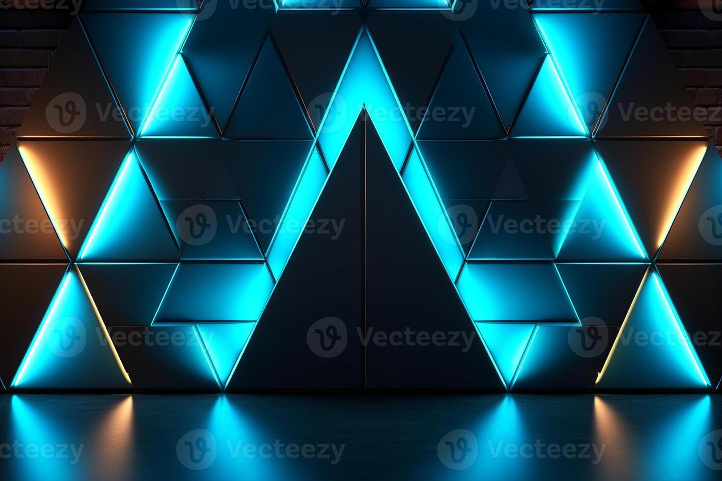 Sleek Modern Geometric Glowing Shapes Outline Background photo
