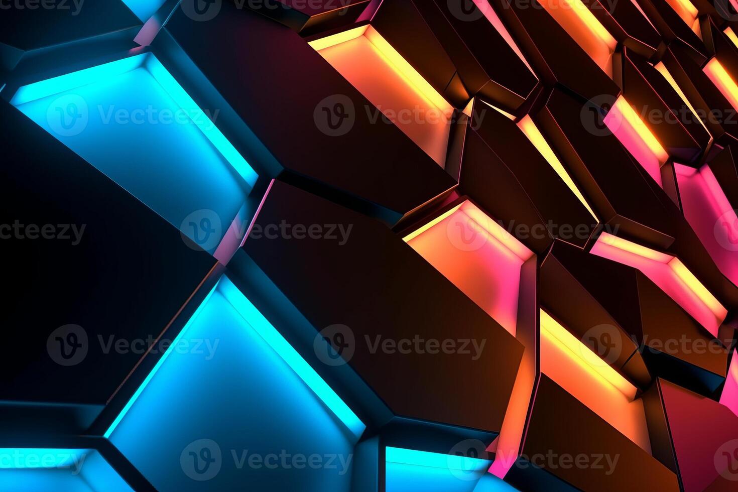 Sleek Modern Geometric Glowing Shapes Outline Background photo