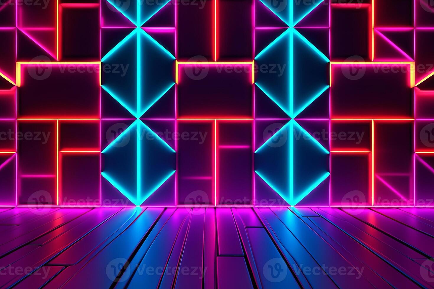 Sleek Modern Geometric Glowing Shapes Outline Background photo