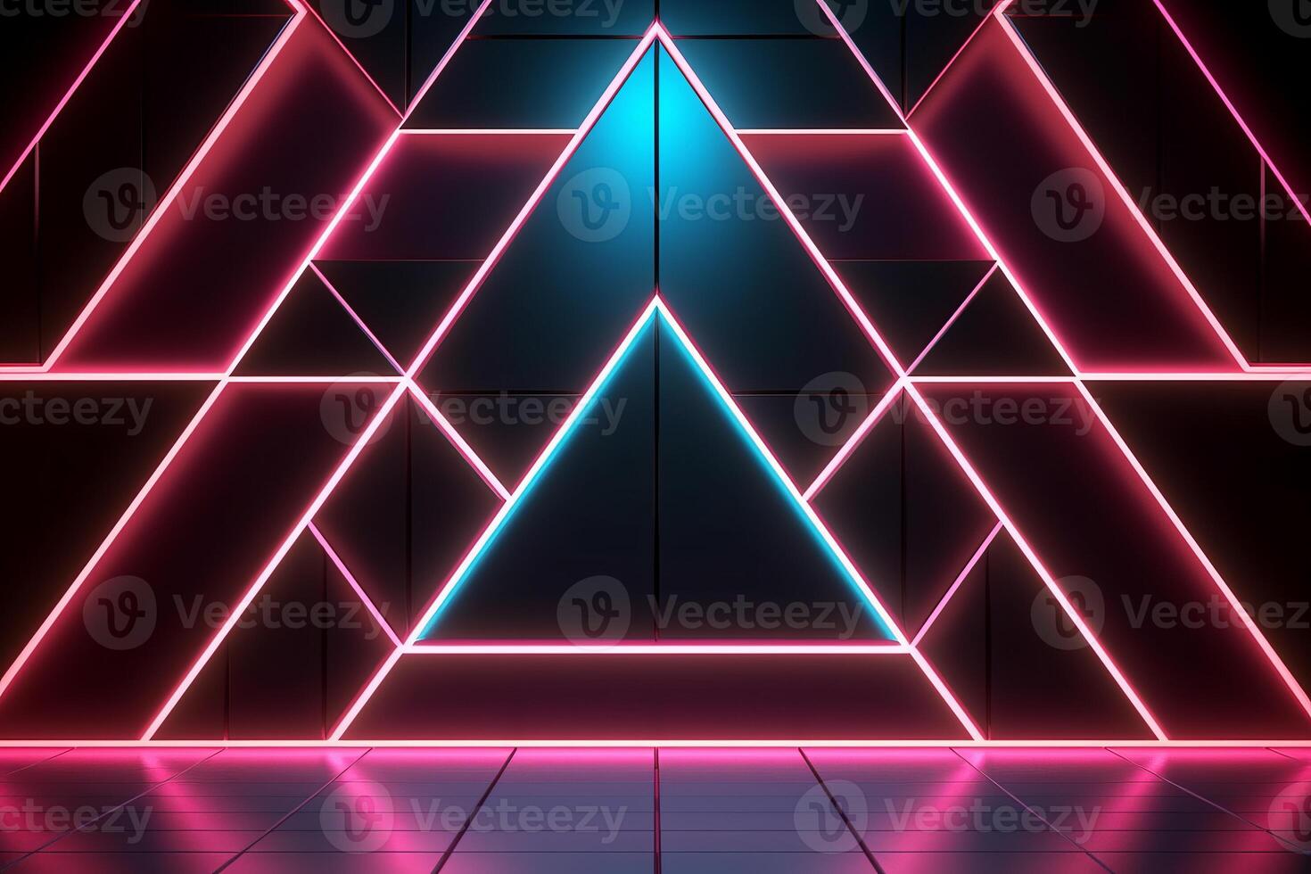 Sleek Modern Geometric Glowing Shapes Outline Background photo