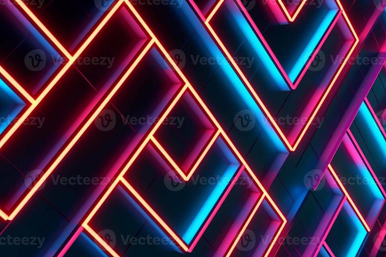 Sleek Modern Geometric Glowing Shapes Outline Background photo