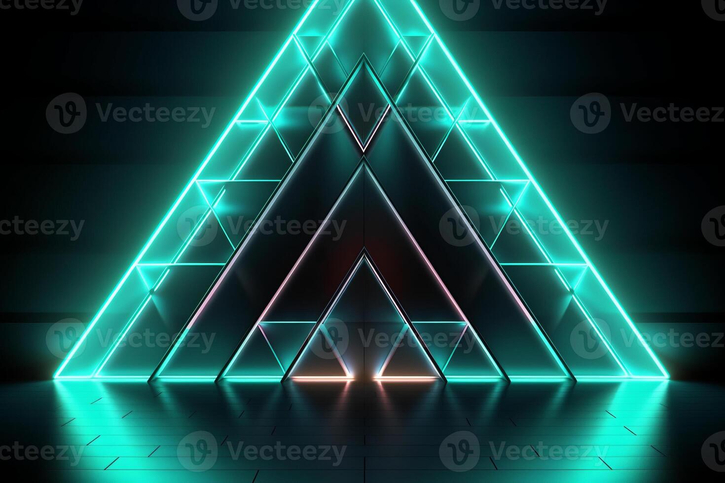 Sleek Modern Geometric Glowing Shapes Outline Background photo