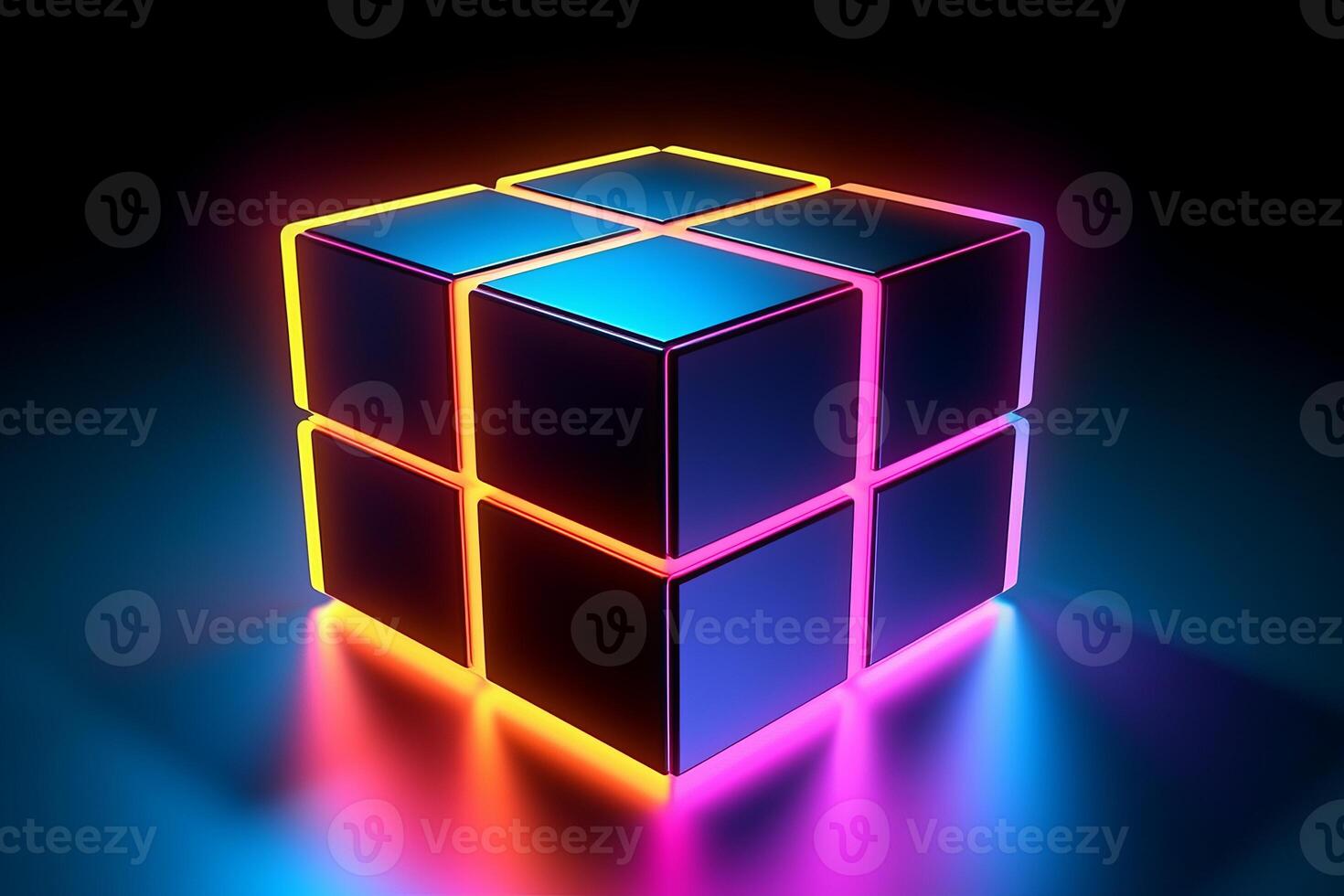 Sleek Modern Geometric Glowing Shapes Outline Background photo