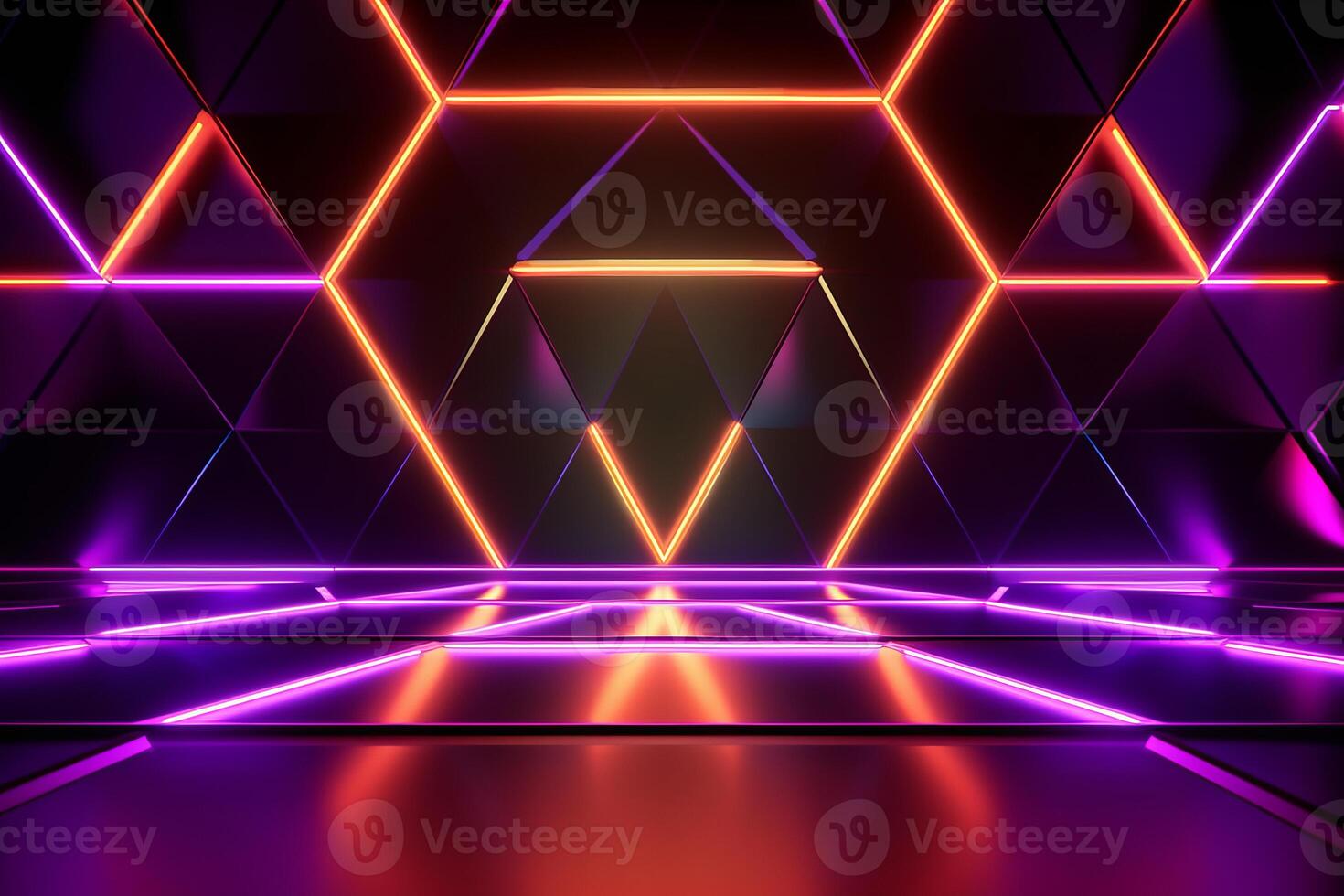Sleek Modern Geometric Glowing Shapes Outline Background photo