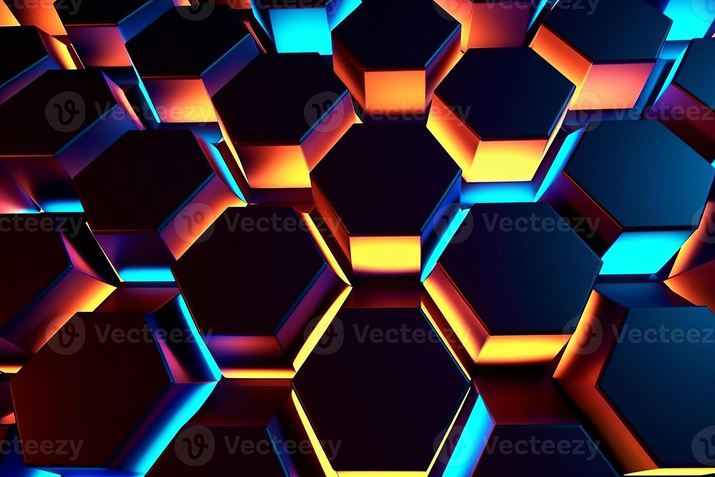 Sleek Modern Geometric Glowing Shapes Outline Background photo