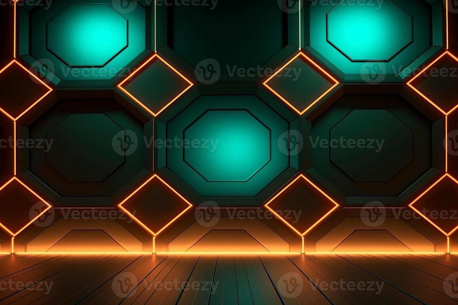 Sleek Modern Geometric Glowing Shapes Outline Background photo